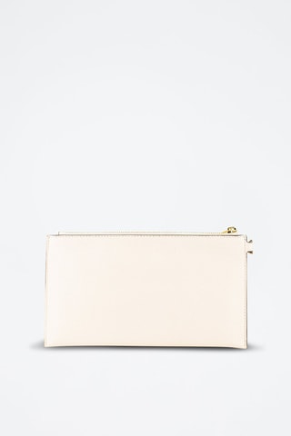 Leren Clutch - Beige