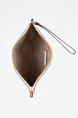 Leren Clutch - Beige