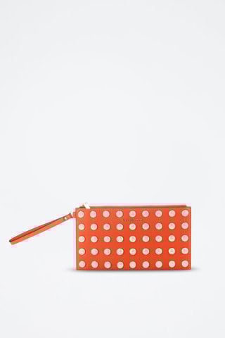 Leren Clutch - Oranje