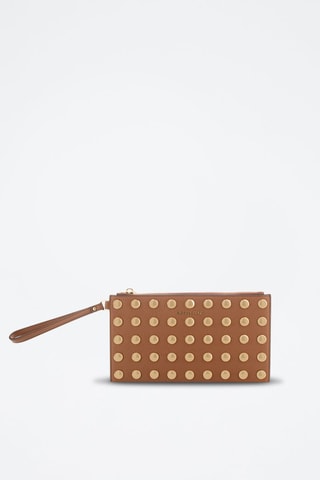 Leren Clutch - Camel