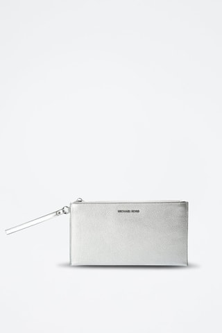 Leren Clutch - Zilverkleurig