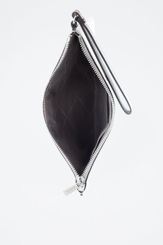 Leren Clutch - Zilverkleurig