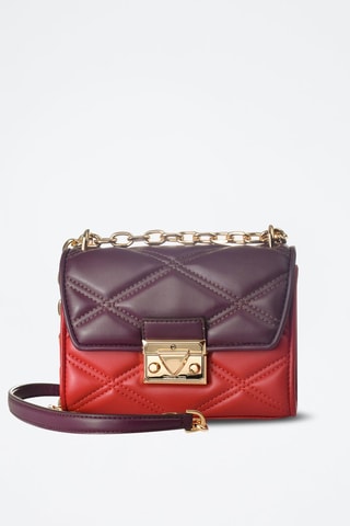 Leren Schoudertas Paars en Rood