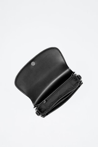 Sac bandoulière en cuir - Noir