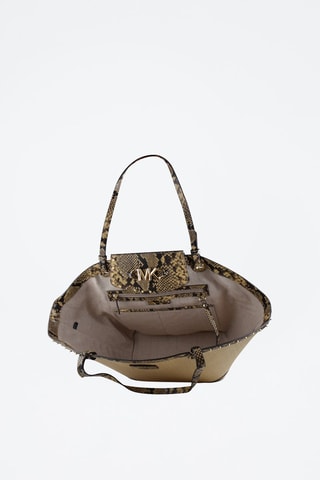 Shopper van raffia Bruin