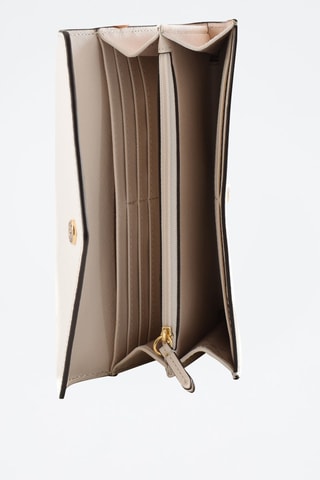 Leren Portefeuille Crèmekleurig