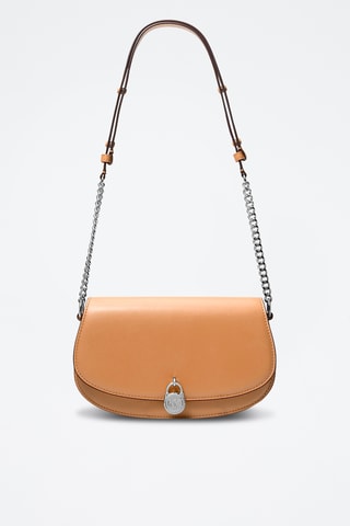 Leren Schoudertas - Rood Lichtbruin