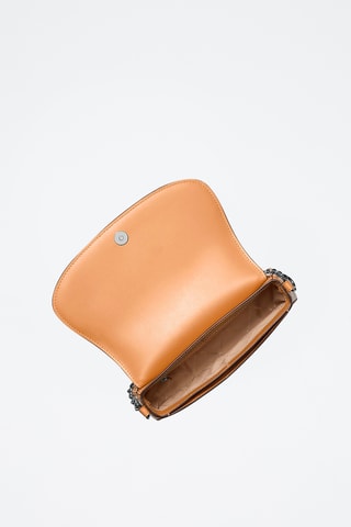 Leren Schoudertas - Rood Lichtbruin