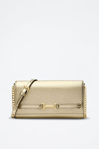 Leren Clutch - goudkleurig