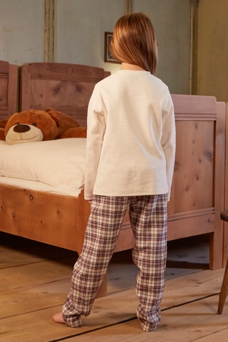 Pijama - Beige y burdeos