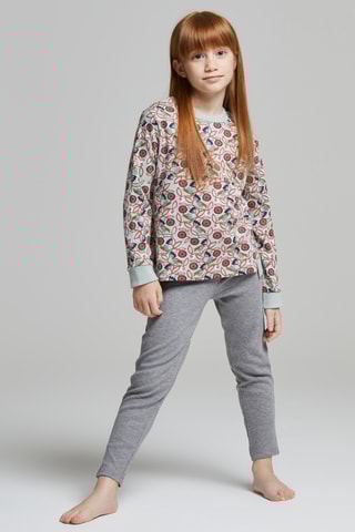 Pijama - Burdeos y gris claro