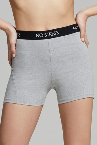 Mallas de tiro alto - Gris claro jaspeado