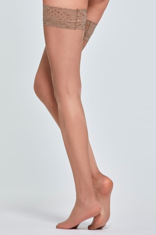 Medias autoadherentes - 15 deniers - Beige