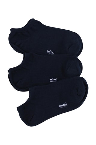 3 pares de calcetines cortos - Azul marino