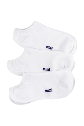 3 pares de calcetines cortos - Blanco