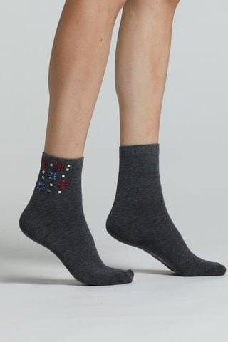 Calcetines - Gris oscuro jaspeado