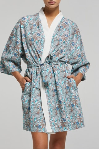 Kimono - Verde agua y turquesa 