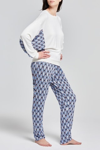 Pijama - Blanco y celeste