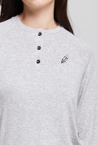 Pijama - Gris jaspeado y azul marino