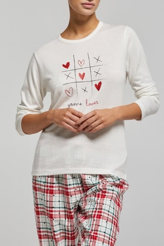 Pijama - Blanco y rojo