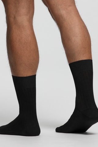 Calcetines de hilo de Escocia - Negro