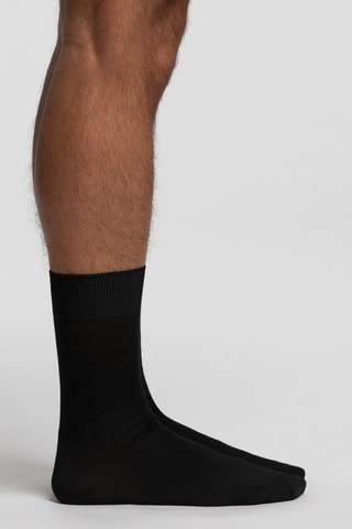 Calcetines de hilo de Escocia - Negro