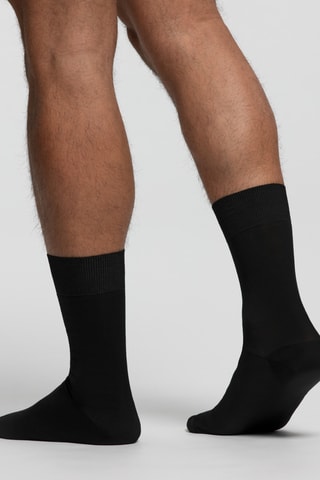 Calcetines de hilo de Escocia - Negro