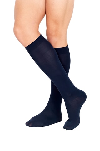 3 pares de calcetines altos - Azul marino