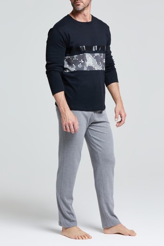 Pijama - Azul noche y gris