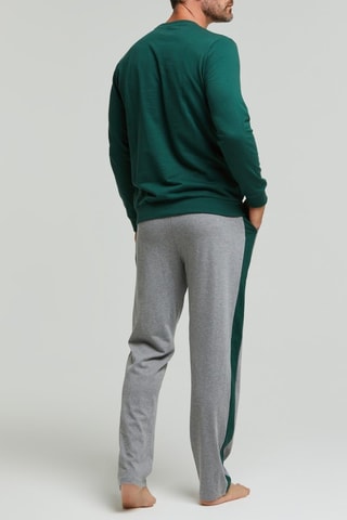 Pijama - Verde oscuro y gris claro