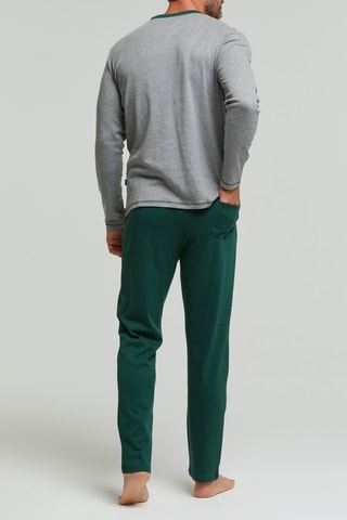 Pijama - Verde oscuro y gris claro