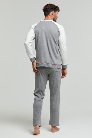 Pijama - Gris claro y blanco