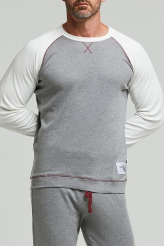 Pijama - Gris claro y blanco