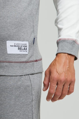 Pijama - Gris claro y blanco