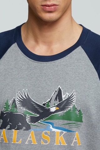 Pijama - Gris claro y azul marino