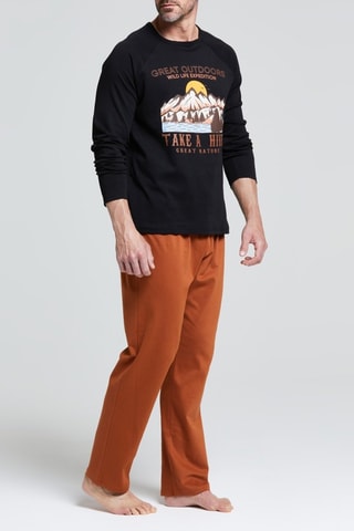 Pijama - Negro y naranja