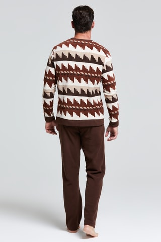 Pijama - Marrón y beige