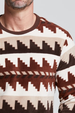 Pijama - Marrón y beige