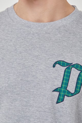 Pijama - Gris jaspeado y verde esmeralda