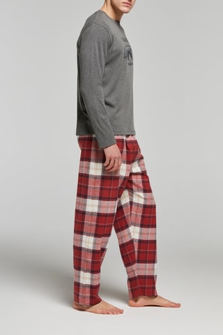 Pijama - Gris oscuro y rojo
