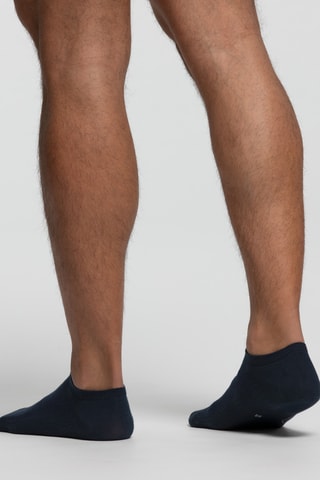 3 pares de calcetines cortos - Azul marino