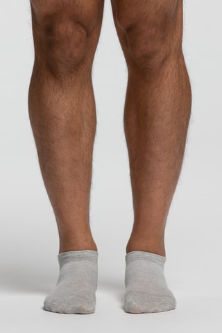 3 pares de calcetines cortos - Gris claro jaspeado