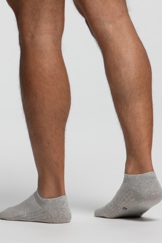 3 pares de calcetines cortos - Gris claro jaspeado