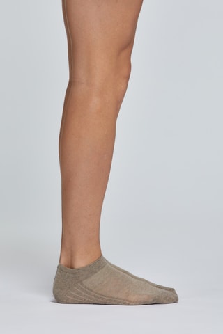 3 pares de calcetines cortos - Gris claro jaspeado, marrón y azul marino