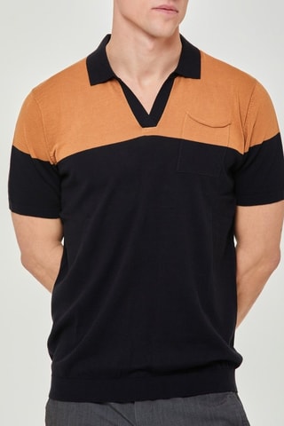 Polo - Negro y camel