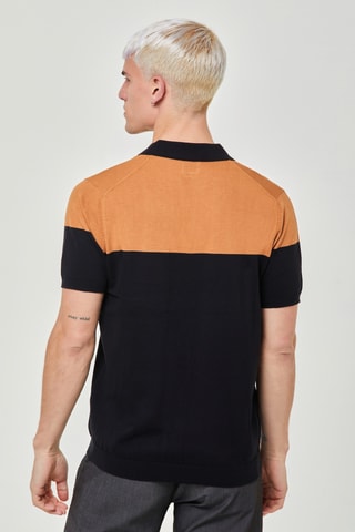 Polo - Negro y camel