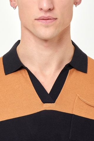 Polo - Negro y camel