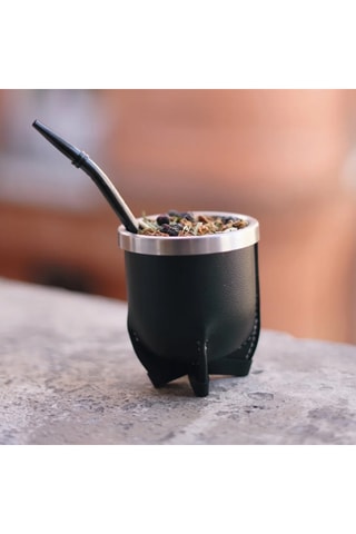 Tasse à café en acier inoxydable - 20 cl - Noir