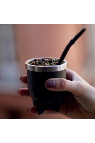 Tasse à café en acier inoxydable - 20 cl - Noir