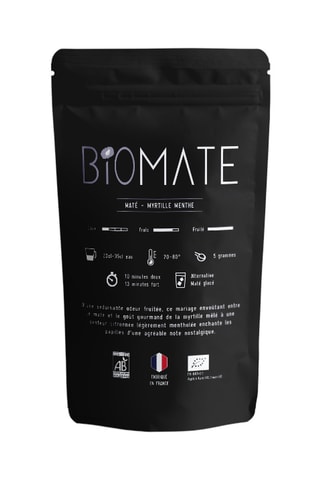 Maté Myrtille Menthe Bio - Sachet de 150 g